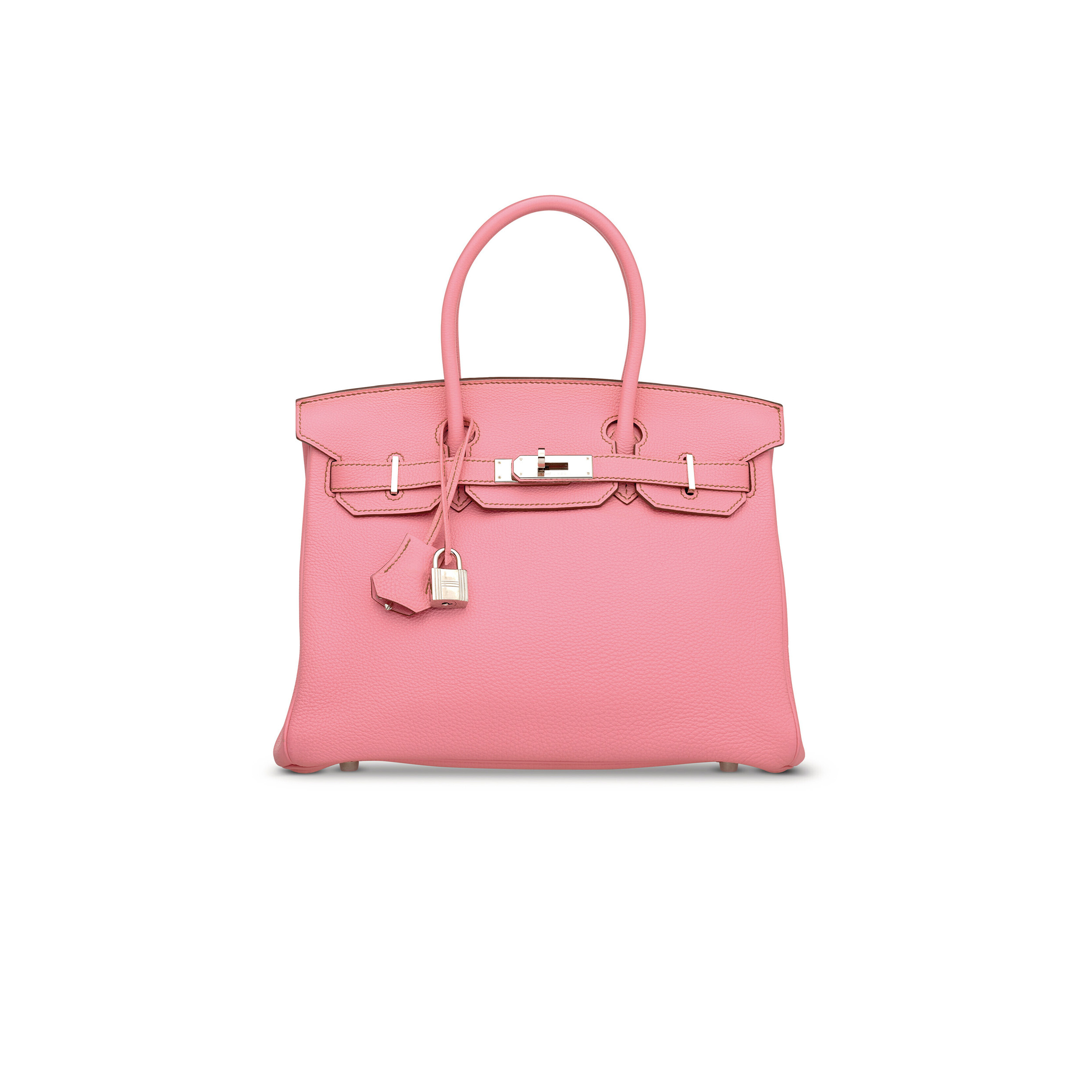 H**mes master birkin 25 swift leather lipstick powder silver buckle h049362ck06 (25*20*13cm)